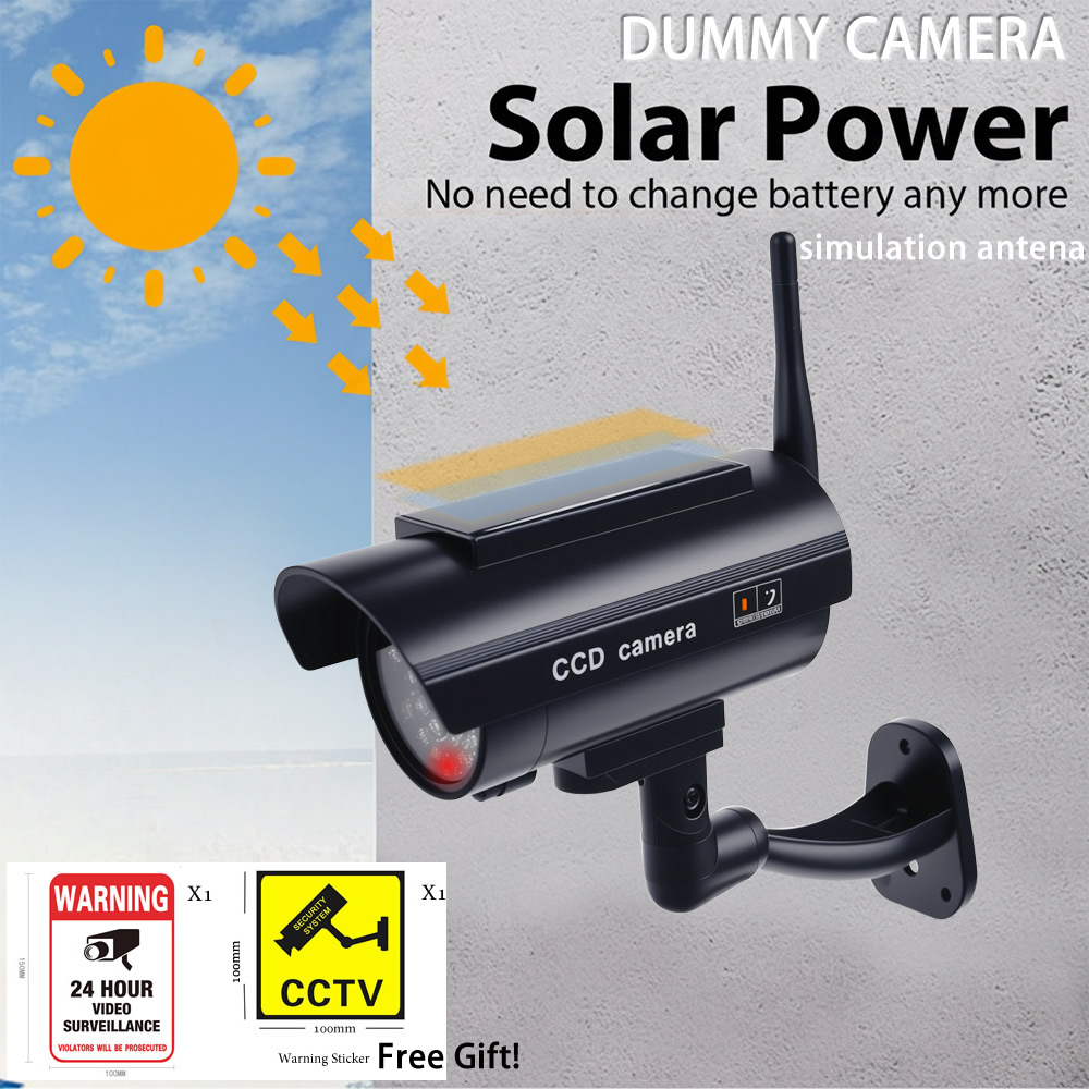 Home Yard Security Cameras - Mini fausse caméra étanche à énergie