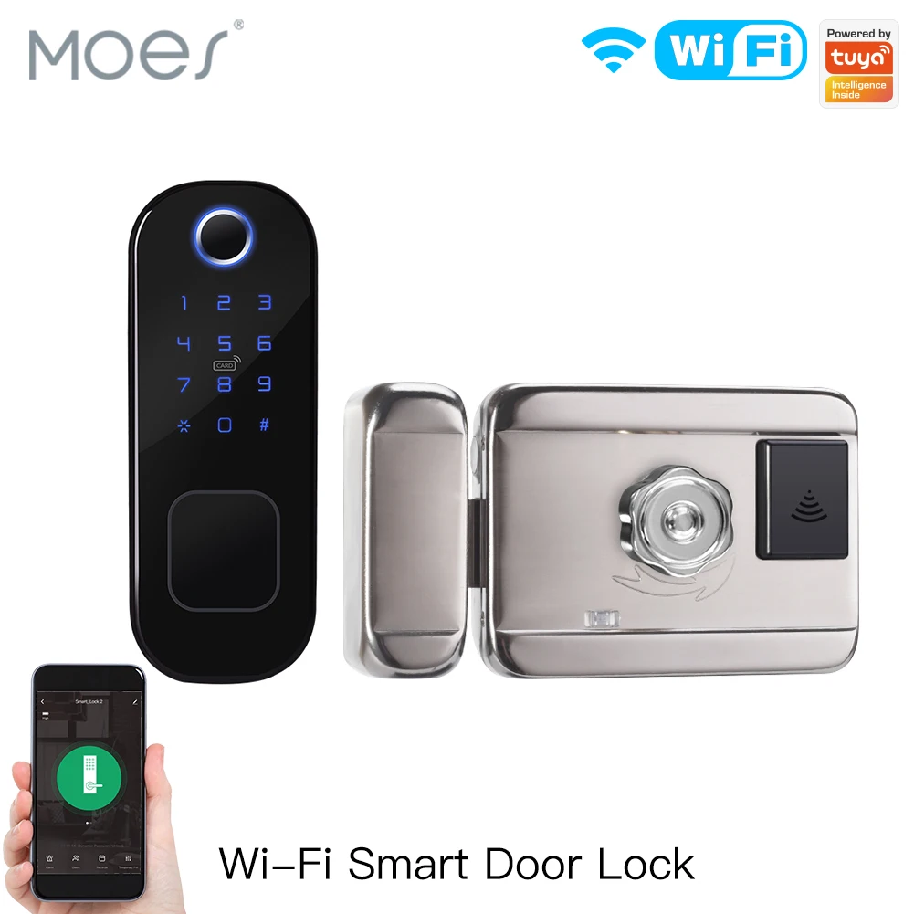 Home Security Key - MOES-Serrure Intelligente Tuya à Empreintes Digitales,