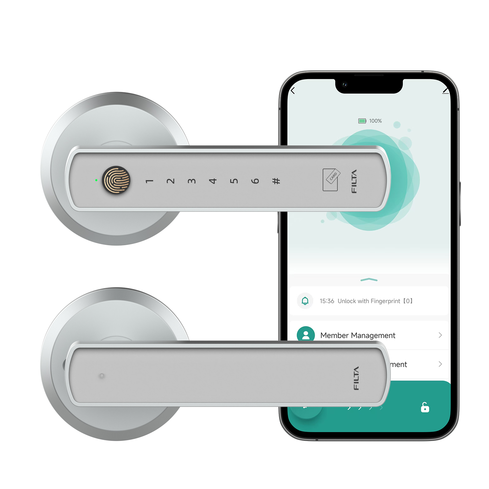 Home Security Keypad - Serrure intelligente Viladepot avec empreinte digitale,