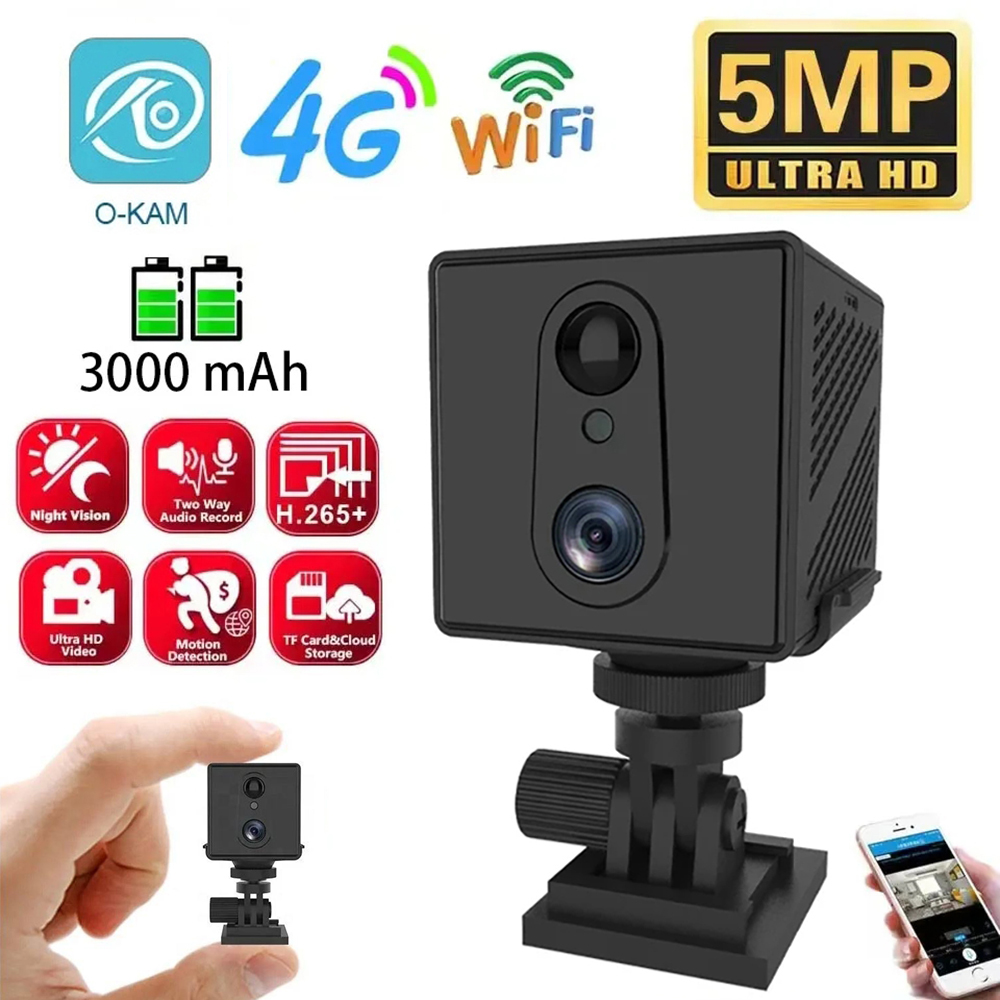 Home Security La - 5MP 4G carte SIM Mini caméra