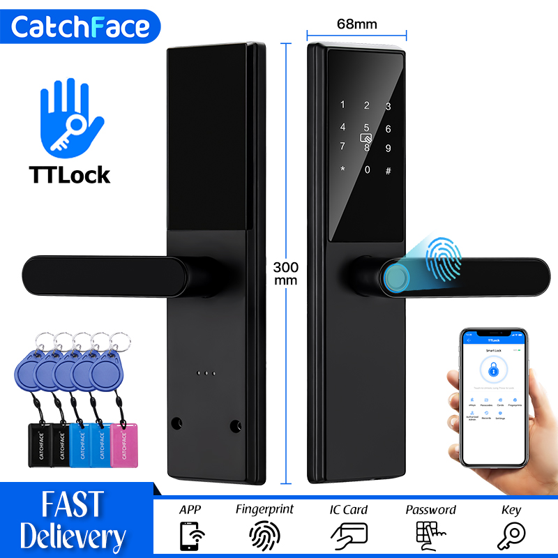 Home Security Door Reinforcement Lock - Serrure de porte intelligente à empreintes