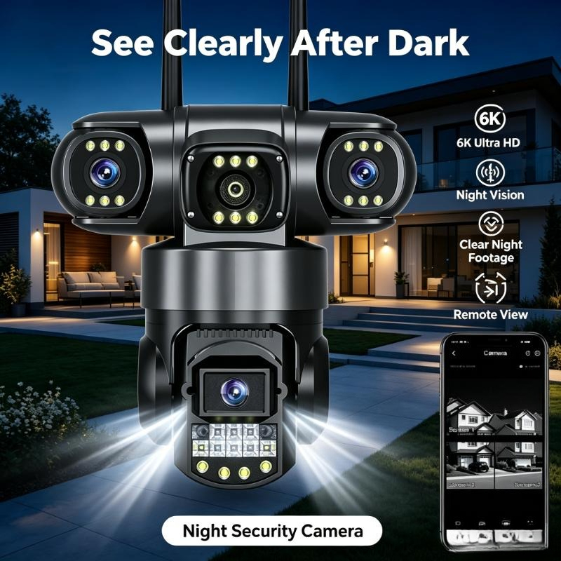Home Yard Security Cameras - Caméra de surveillance Wifi 4G à