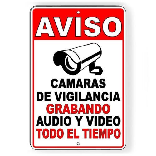 Home Yard Security Cameras - Panneau en métal vintage avec texte