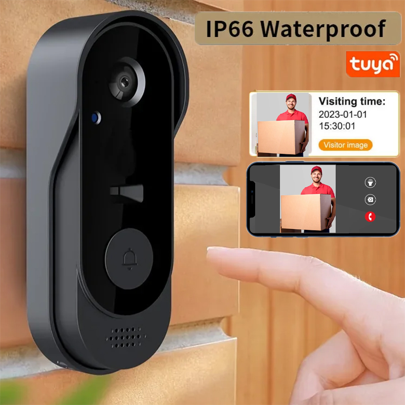 Home Security Bundle - Sonnette Tuya avec caméra sans fil,