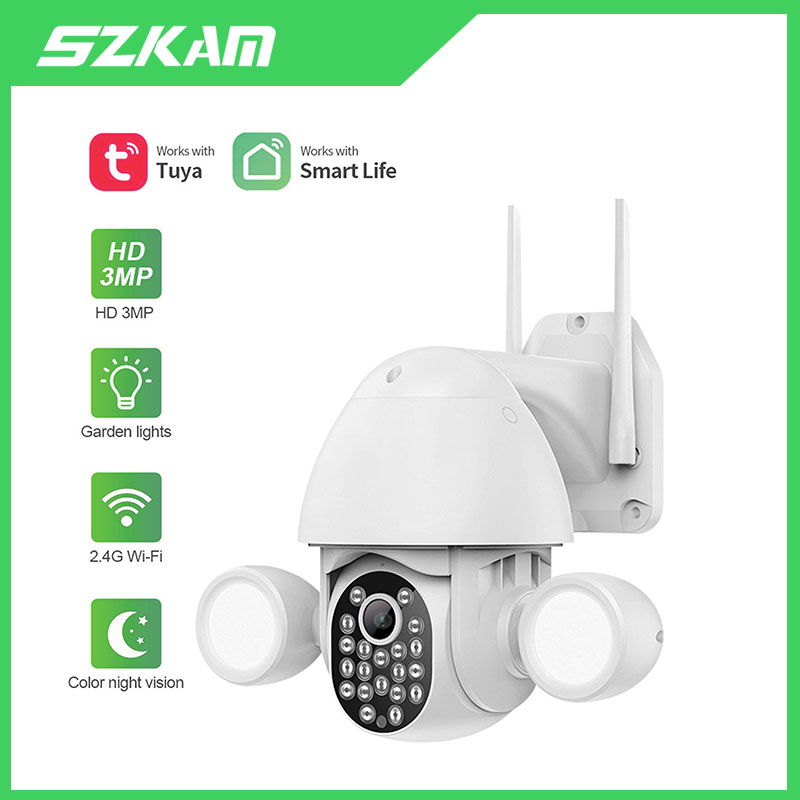 Home Security Flood Lights - Tuya Smartlife APP éclairage intelligent 3MP