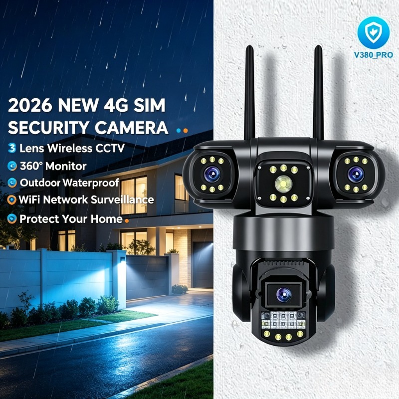 Home Yard Security Cameras - Caméra de sécurité 4G SIM à