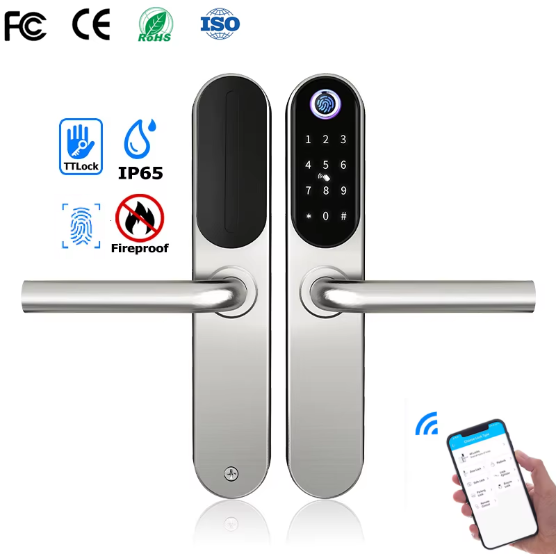 Home Security Installation - Serrure intelligente numérique en acier inoxydable