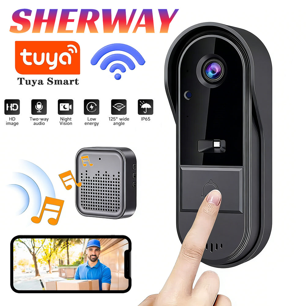 Home Security Bundle - Sonnette Tuya avec caméra, kit sans