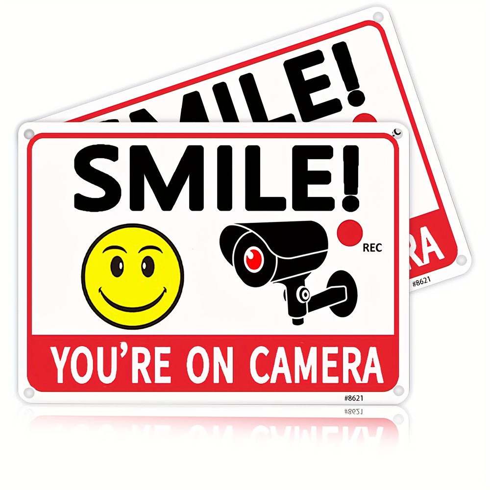 Home Yard Security Cameras - 2 pièces plates 2D « Smile!
