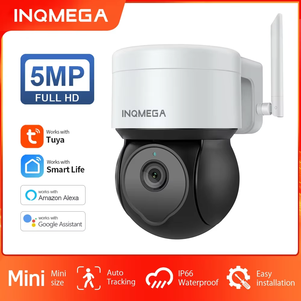 Home Yard Security Cameras - INQMEGA 5MP Tuya caméra PTZ extérieure