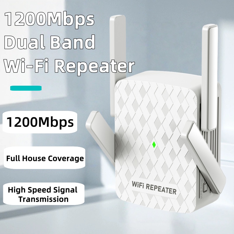 Home Security Bundle - Répéteur WiFi double bande 1200Mbps 5Ghz,