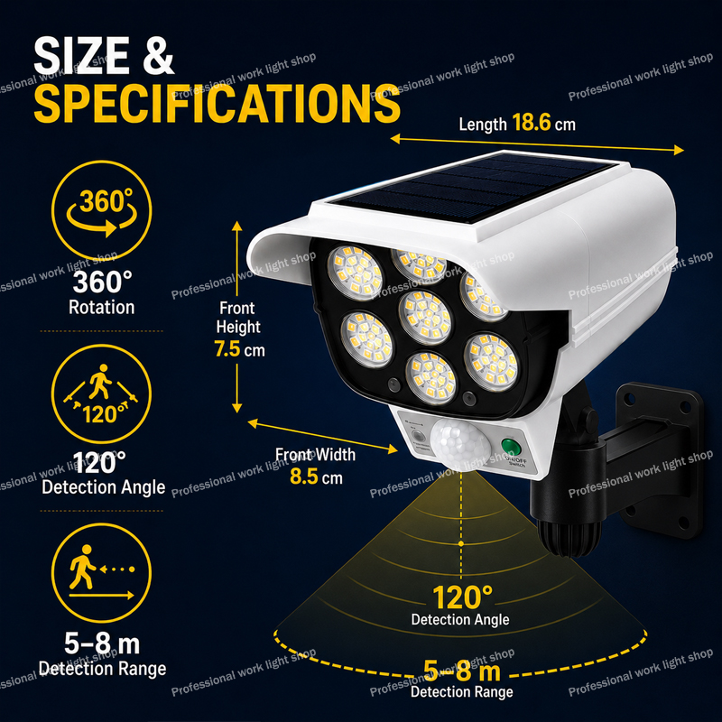 Lampe solaire LED 77 avec camé - Home Yard Security Cameras avis et prix