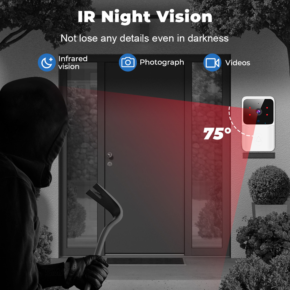Tuya WiFi vidéo sonnette sans  - Home Security Front Door Camera avis et prix