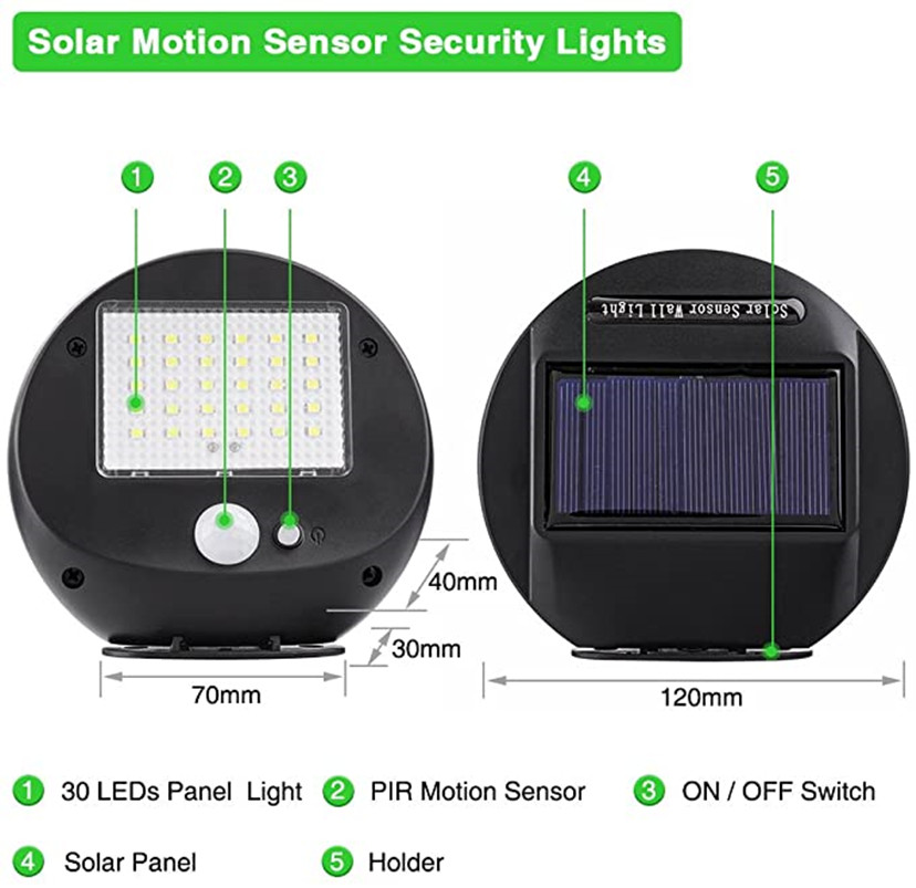 Lampes solaires 30 LED pour ex - Home Security Flood Lights avis et prix