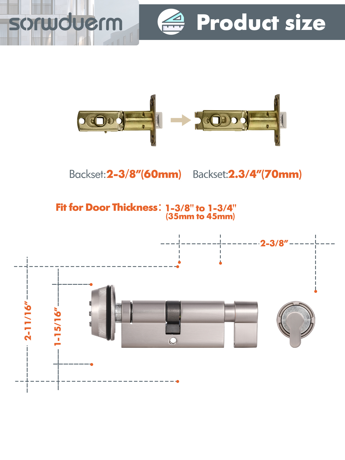 1 Serrure de porte intérieure  - Home Security Key avis et prix