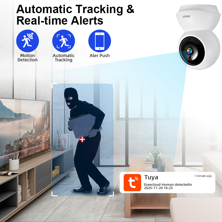 FUERS 5MP HD caméra WIFI de sé - Home Security Lidar avis et prix