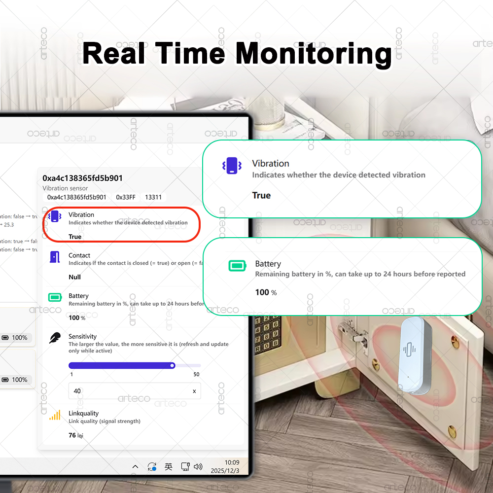 Capteur de vibrations intellig - Home Security Tools avis et prix