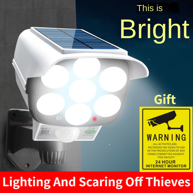 Lampe solaire à 77 LED avec dé - Home Security Flood Lights avis et prix