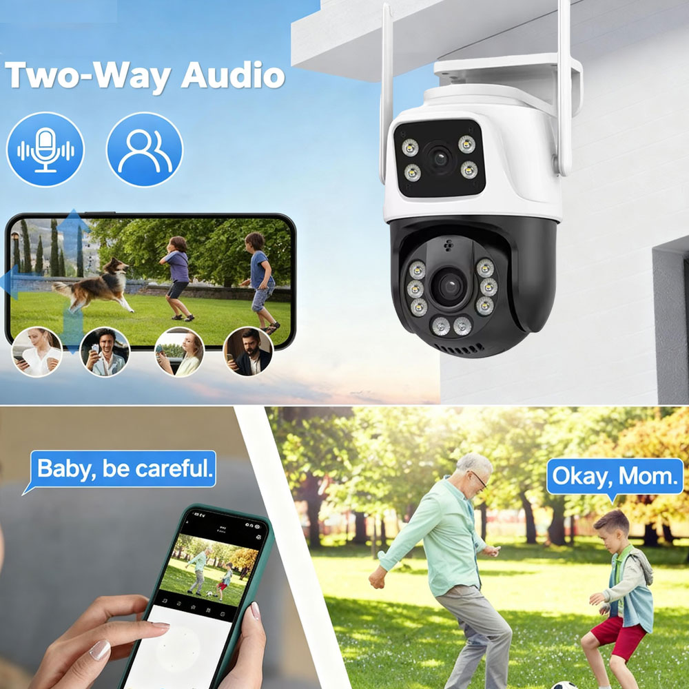 Caméra de sécurité WiFi PTZ 8M - Home Yard Security Cameras avis et prix