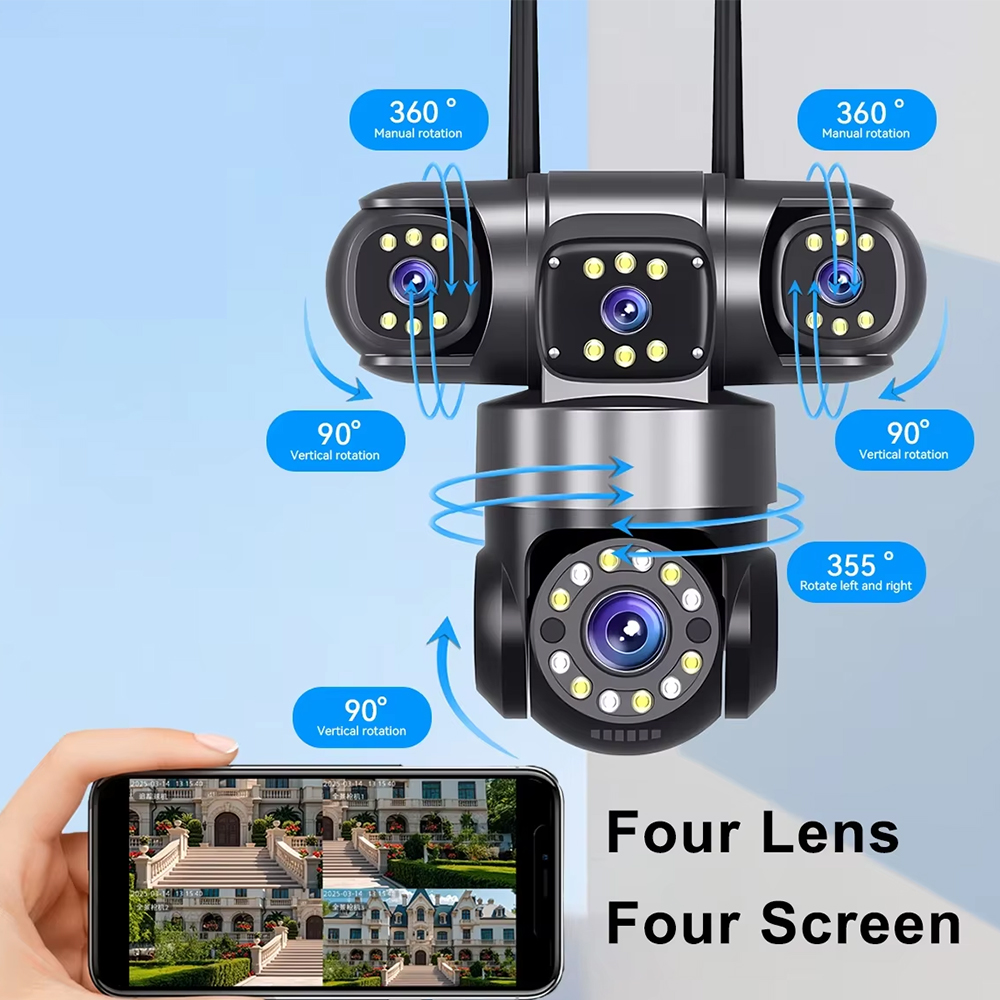 Caméra de sécurité multi-lenti - Home Yard Security Cameras avis et prix