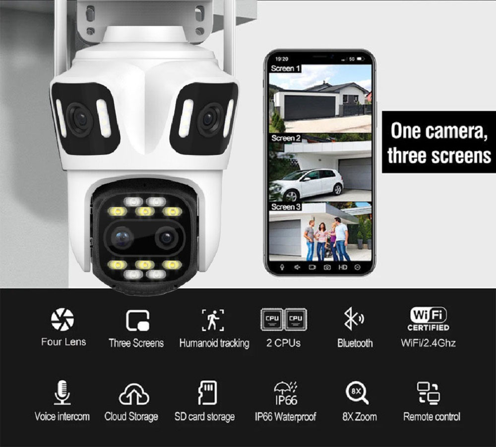 Uzoom 10K 16MP extérieur PTZ W - Home Security Prices avis et prix