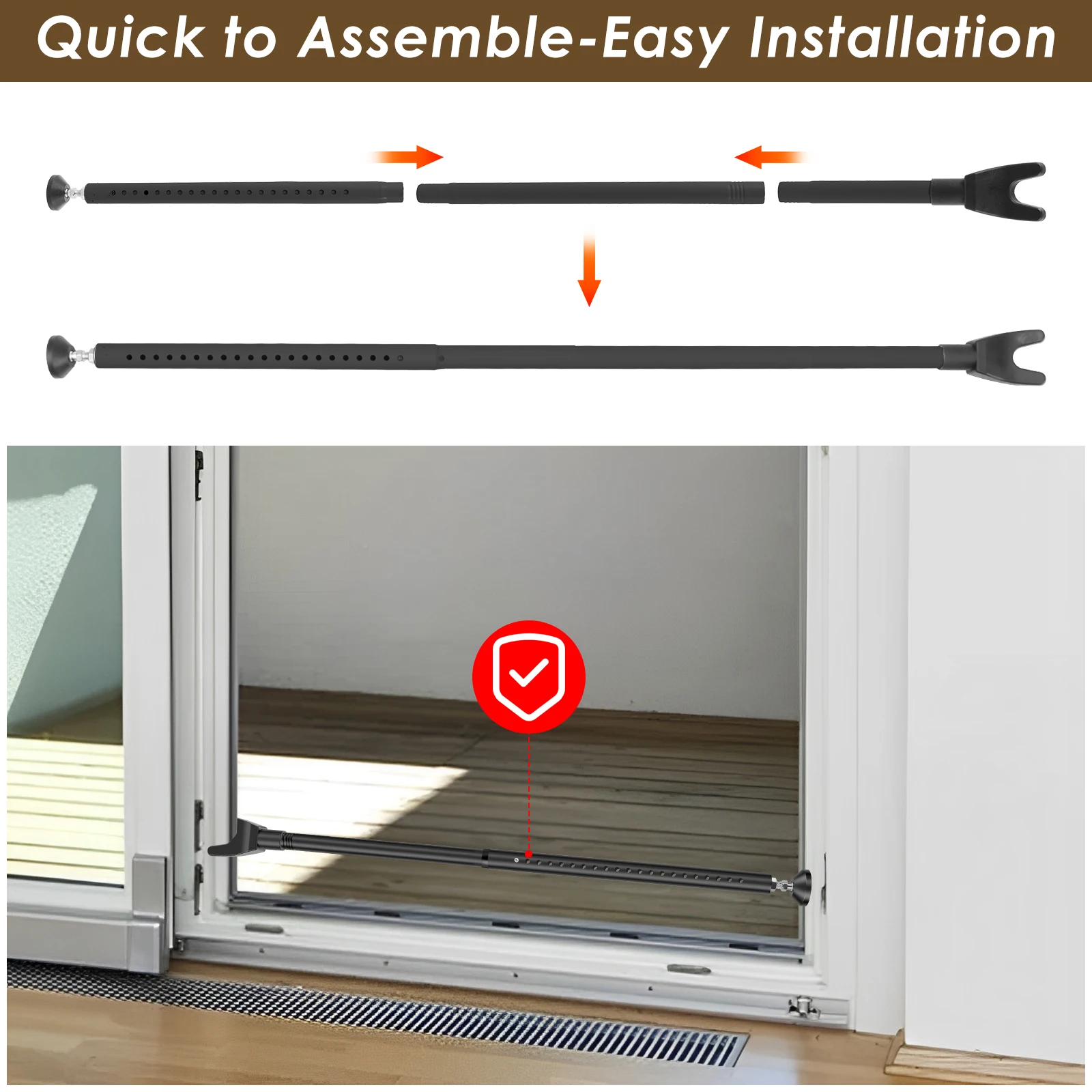 Barre de sécurité réglable pou - Home Security Door Reinforcement Lock avis et prix