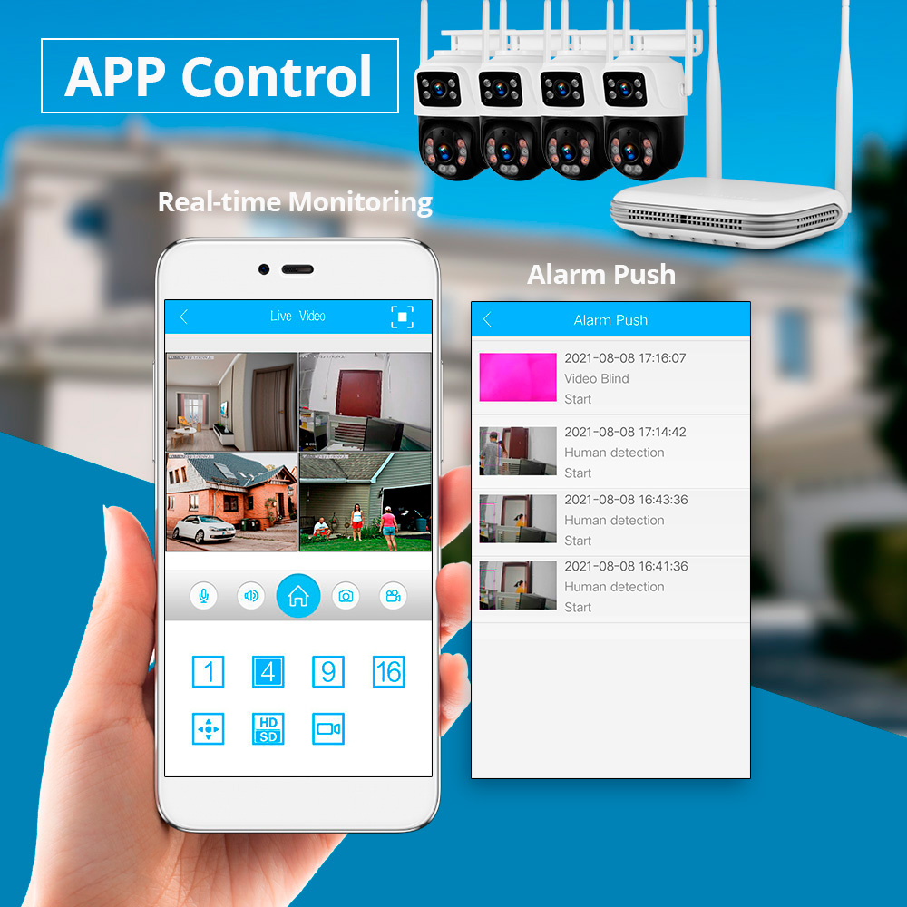 KERUI Étanche 6MP HD Sans Fil  - Home Security Kit avis et prix