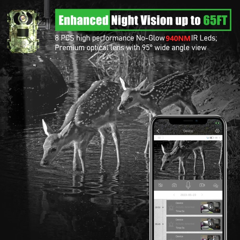 Caméra de chasse 4G solaire av - Home Security Game avis et prix