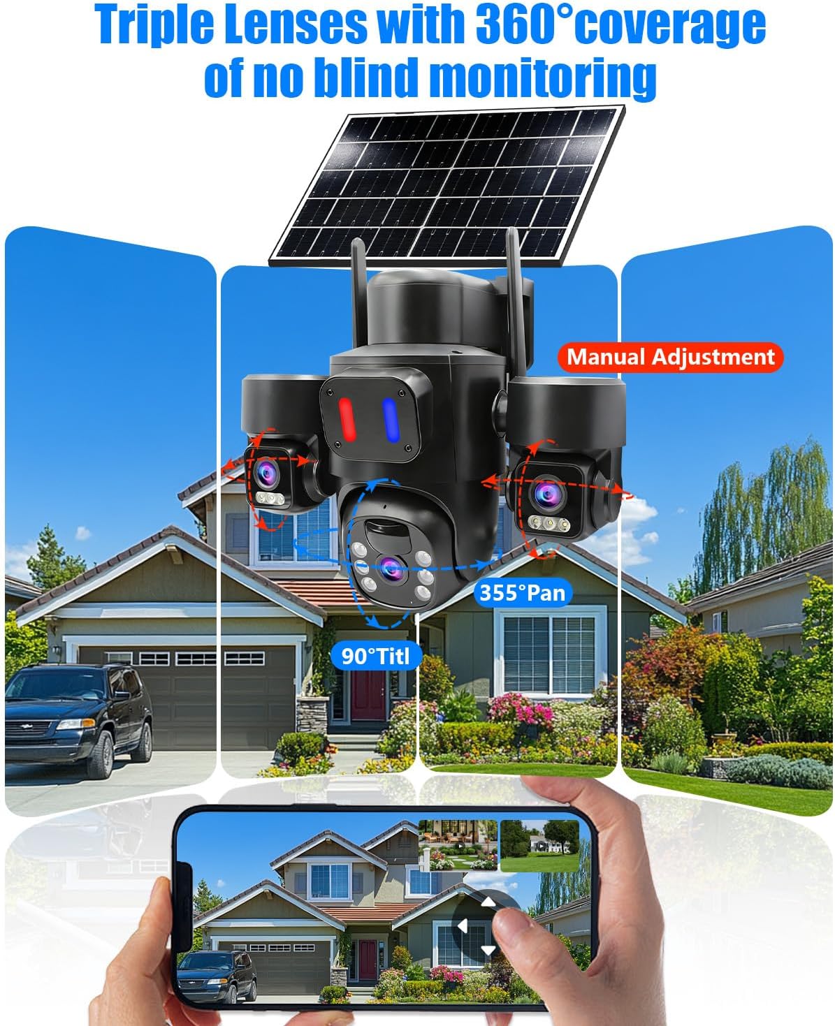 Caméra de sécurité solaire ext - Home Yard Security Cameras avis et prix