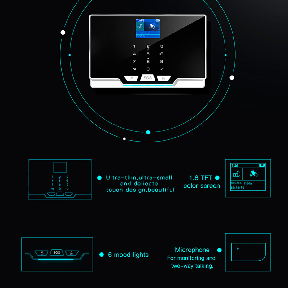 KERUI G20-Panneau d'Alarme WIF - Keypad Alarm Panel avis et prix