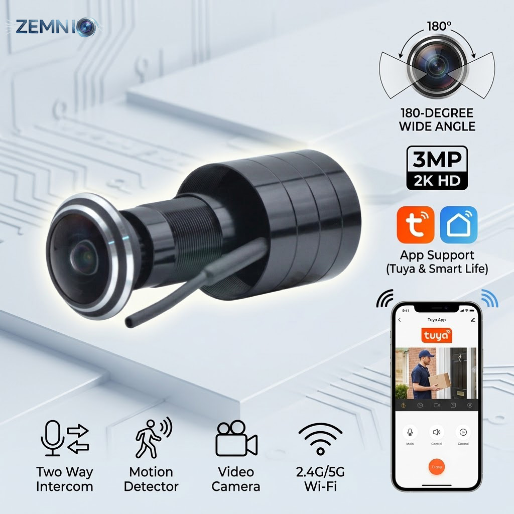 180 °   Caméra de porte-voyant - Home Security Front Door Camera avis et prix