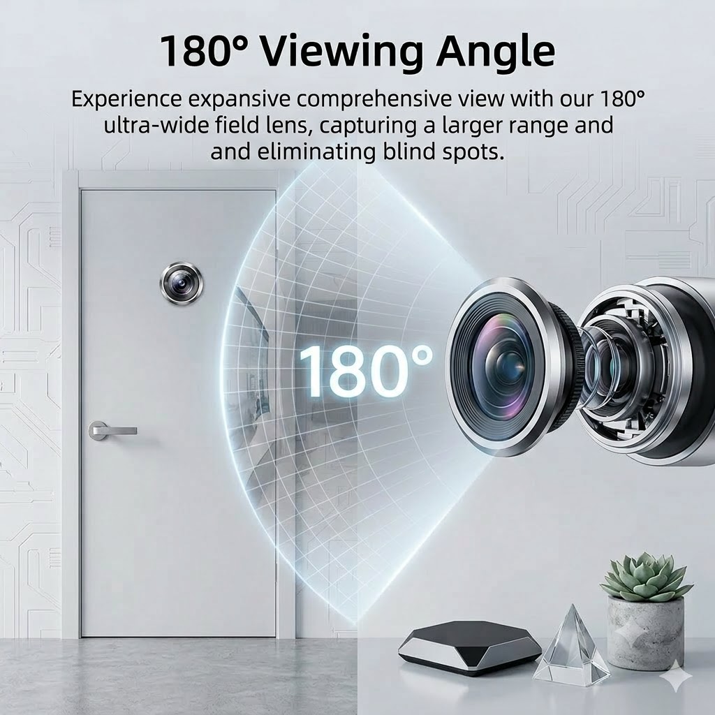 180 °   Caméra de porte-voyant - Home Security Front Door Camera avis et prix