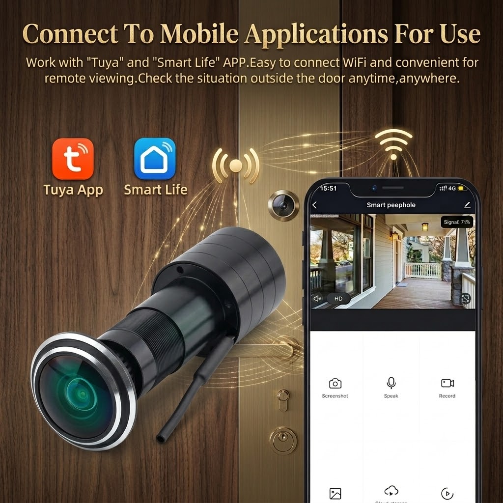 180 °   Caméra de porte-voyant - Home Security Front Door Camera avis et prix